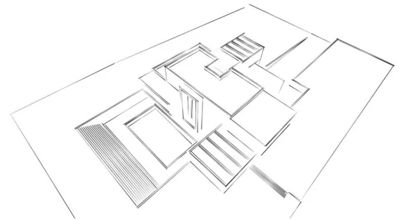 Disegno Astratto Carta Parati Architettonica Sfondo Concetto Digitale — Foto Stock