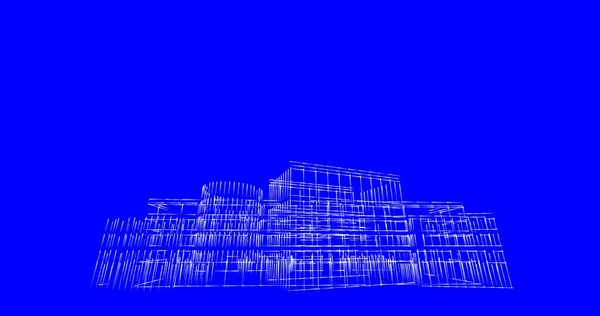 Disegno Astratto Carta Parati Architettonica Sfondo Concetto Digitale — Foto Stock