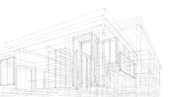 Disegno Astratto Carta Parati Architettonica Sfondo Concetto Digitale — Foto Stock