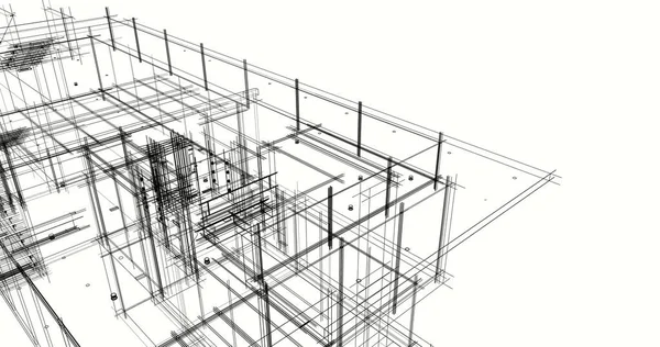 Disegno Astratto Carta Parati Architettonica Sfondo Concetto Digitale — Foto Stock