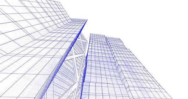 Abstrakcyjny Projekt Tapety Architektonicznej Cyfrowe Tło Koncepcyjne — Zdjęcie stockowe