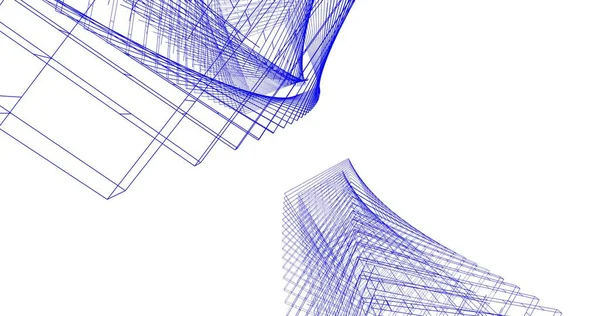 Geometrische Baustruktur — Stockfoto