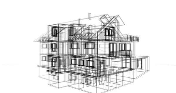 Dimensjonering Geometriske Arkitektoniske Bygninger – stockfoto