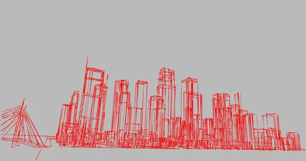 Abstrakcyjny Projekt Tapety Architektonicznej Cyfrowe Tło Koncepcyjne — Zdjęcie stockowe