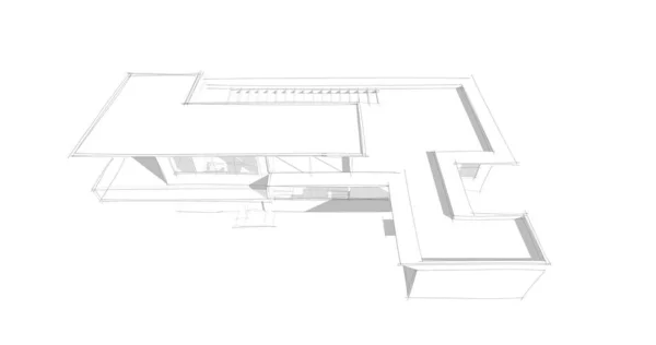 Disegno Astratto Carta Parati Architettonica Sfondo Concetto Digitale — Foto Stock