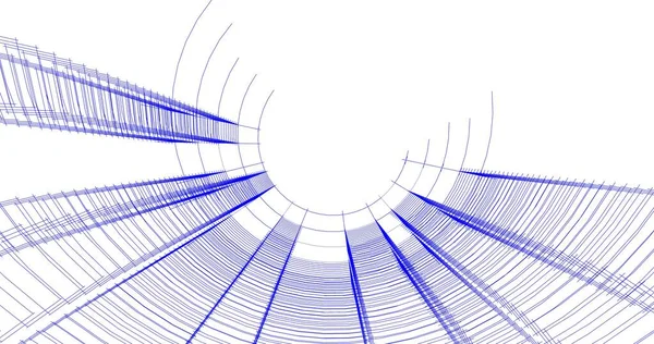 Abstraktní Architektonický Design Tapet Digitální Koncept Pozadí — Stock fotografie