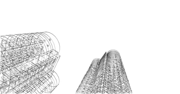 Disegno Astratto Carta Parati Architettonica Sfondo Concetto Digitale — Foto Stock