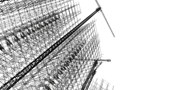 Geometrisk Arkitektonisk Byggnadsstruktur — Stockfoto
