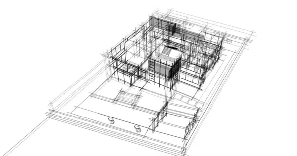 Abstraktní Architektonický Design Tapet Digitální Koncept Pozadí — Stock fotografie