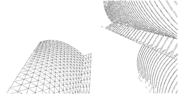 建筑墙纸设计 数字概念背景 — 图库照片