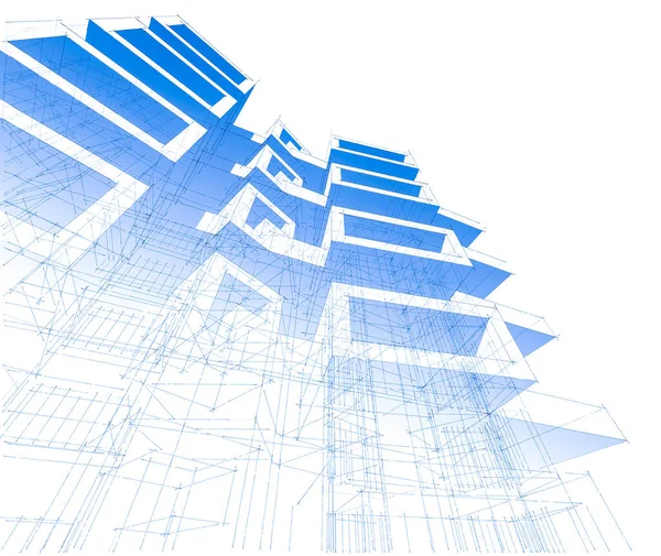 Mimari Sanat Konseptinde Soyut Çizgiler Minimum Geometrik Şekiller — Stok fotoğraf