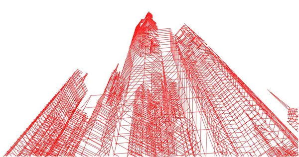 Disegno Astratto Carta Parati Architettonica Sfondo Concetto Digitale — Foto Stock