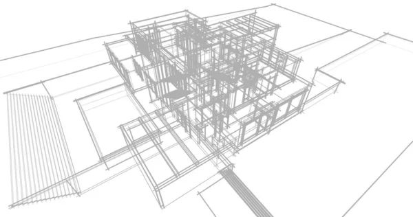 Abstrakte Architektonische Tapete Design Digitales Konzept Hintergrund — Stockfoto