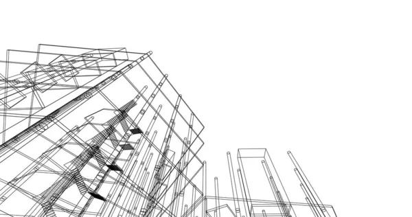 Абстрактный Архитектурный Дизайн Обоев Цифровой Концепт Фон — стоковое фото