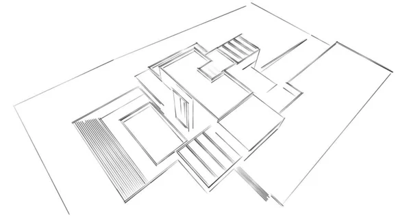 Abstrakte Architektonische Tapete Design Digitales Konzept Hintergrund — Stockfoto