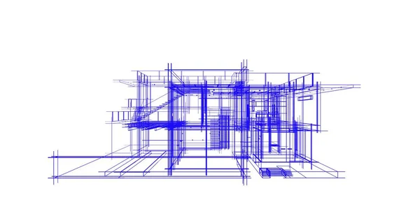 Disegno Astratto Carta Parati Architettonica Sfondo Concetto Digitale — Foto Stock