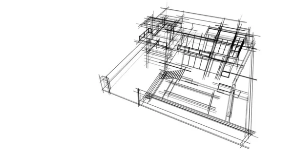 背景に3Dイラストを構築し — ストック写真