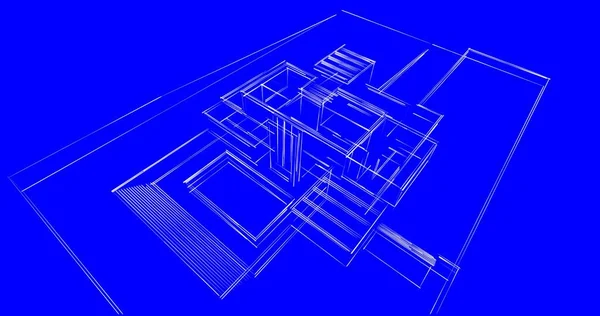 Abstrakcyjny Projekt Tapety Architektonicznej Cyfrowe Tło Koncepcyjne — Zdjęcie stockowe