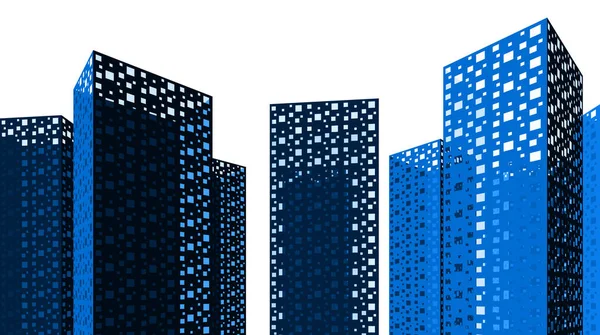 Arkaplanda mimari bina 3d illüstrasyon