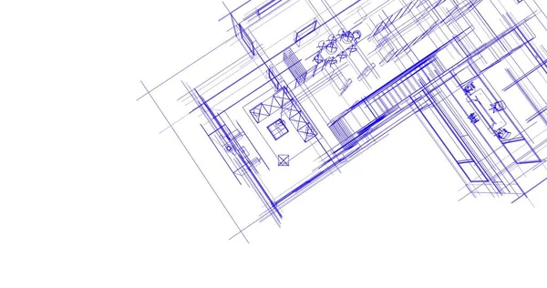 建筑墙纸设计 数字概念背景 — 图库照片