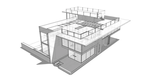 Minimal Geometrical Architectural Buildings Design — Stock Photo, Image