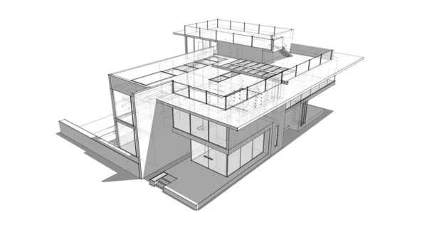 最小几何建筑设计 — 图库照片