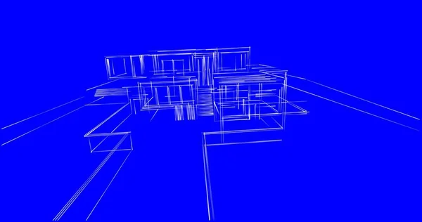 Disegno Astratto Carta Parati Architettonica Sfondo Concetto Digitale — Foto Stock