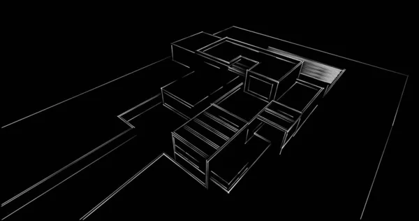 Αφηρημένη Αρχιτεκτονική Ταπετσαρία Σχεδιασμό Ψηφιακή Έννοια Φόντο — Φωτογραφία Αρχείου