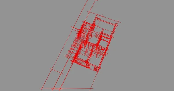 Abstraktní Kreslicí Čáry Architektonickém Pojetí Minimální Geometrické Tvary — Stock fotografie