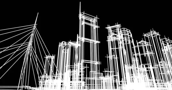 Abstrakcyjny Projekt Tapety Architektonicznej Cyfrowe Tło Koncepcyjne — Zdjęcie stockowe