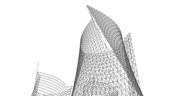 Абстрактный Архитектурный Дизайн Обоев Цифровой Концепт Фон — стоковое фото