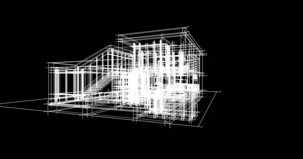 Abstrakt Arkitektonisk Tapet Design Digitalt Koncept Bakgrund — Stockfoto