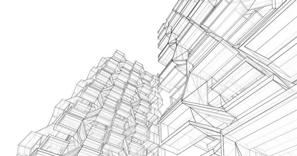 soyut mimari duvar kağıdı tasarımı, dijital konsept arkaplan
