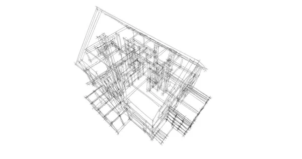 Formas Geométricas Mínimas Linhas Arquitetônicas — Fotografia de Stock