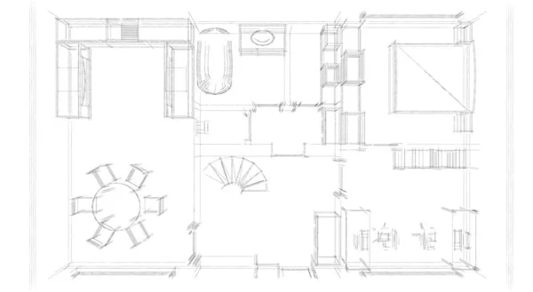 Arquitetura Edifício Ilustração Fundo — Fotografia de Stock