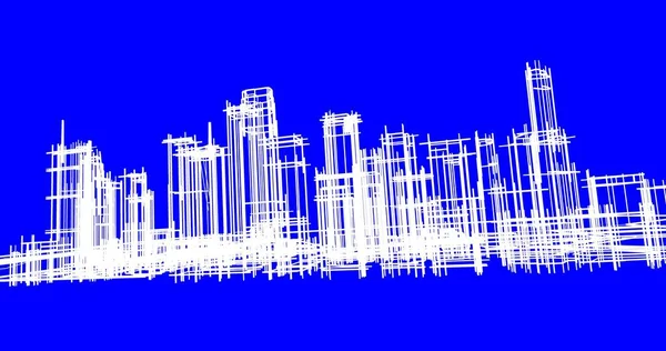 Abstrakcyjny Projekt Tapety Architektonicznej Cyfrowe Tło Koncepcyjne — Zdjęcie stockowe