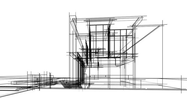 Architektura Budova Ilustrace Pozadí — Stock fotografie