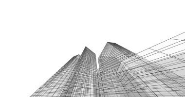 soyut mimari duvar kağıdı tasarımı, dijital konsept arkaplan