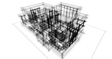 soyut mimari duvar kağıdı tasarımı, dijital konsept arkaplan