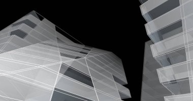 soyut mimari duvar kağıdı tasarımı, dijital konsept arkaplan