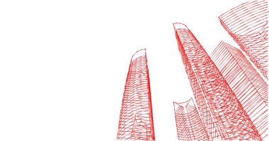 soyut mimari duvar kağıdı tasarımı, dijital konsept arkaplan