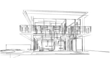 soyut mimari duvar kağıdı tasarımı, dijital konsept arkaplan