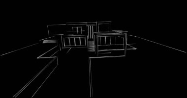 soyut mimari duvar kağıdı tasarımı, dijital konsept arkaplan