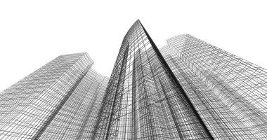 soyut mimari duvar kağıdı tasarımı, dijital konsept arkaplan