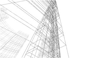 soyut mimari duvar kağıdı tasarımı, dijital konsept arkaplan