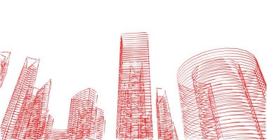 soyut mimari duvar kağıdı tasarımı, dijital konsept arkaplan