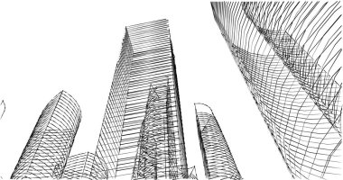 soyut mimari duvar kağıdı tasarımı, dijital konsept arkaplan