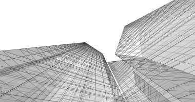 soyut mimari duvar kağıdı tasarımı, dijital konsept arkaplan