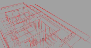 soyut mimari duvar kağıdı tasarımı, dijital konsept arkaplan