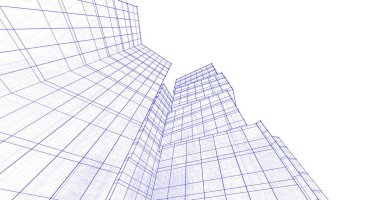 soyut mimari duvar kağıdı tasarımı, dijital konsept arkaplan